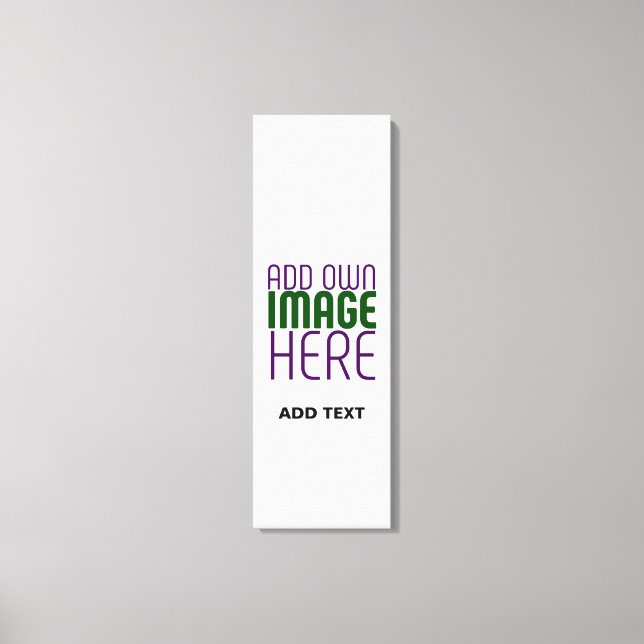 MODERN EDITABLE SIMPLE WHITE IMAGE TEXT TEMPLATE CANVAS PRINT (Front)