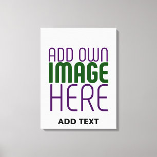 MODERN EDITABLE SIMPLE WHITE IMAGE TEXT TEMPLATE CANVAS PRINT