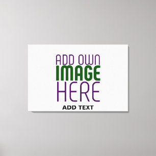 MODERN EDITABLE SIMPLE WHITE IMAGE TEXT TEMPLATE CANVAS PRINT