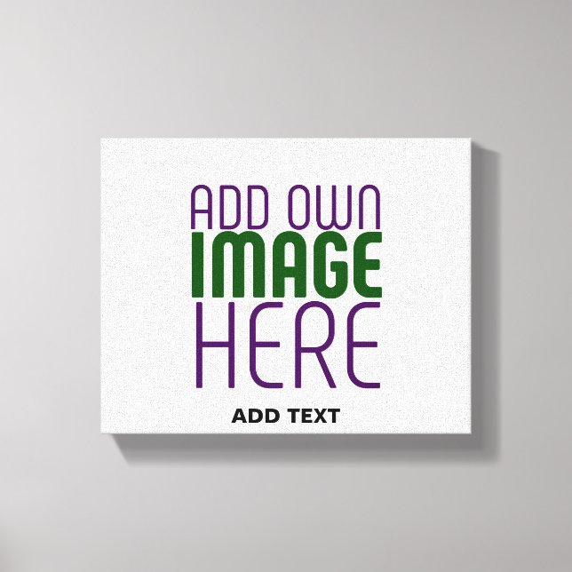 MODERN EDITABLE SIMPLE WHITE IMAGE TEXT TEMPLATE CANVAS PRINT (Front)