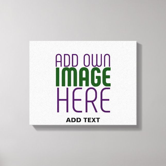 MODERN EDITABLE SIMPLE WHITE IMAGE TEXT TEMPLATE CANVAS PRINT (Front)