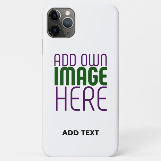 MODERN EDITABLE SIMPLE WHITE IMAGE TEXT TEMPLATE Case-Mate iPhone CASE (Back)