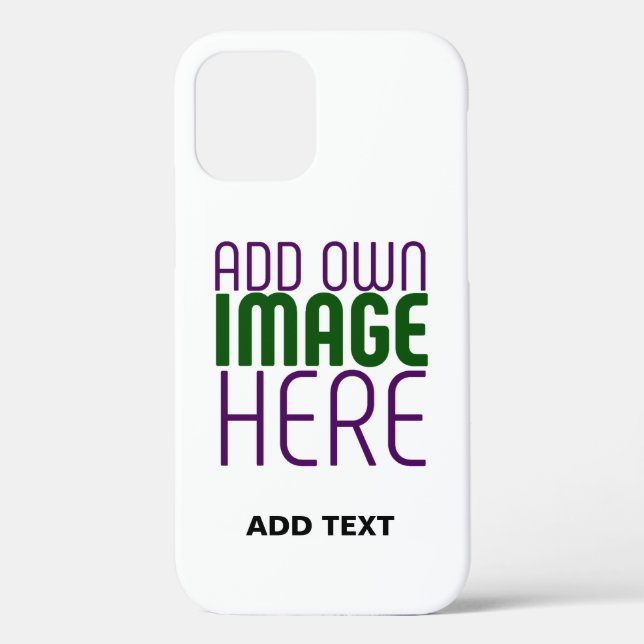 MODERN EDITABLE SIMPLE WHITE IMAGE TEXT TEMPLATE Case-Mate iPhone CASE (Back)