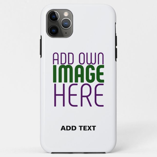 MODERN EDITABLE SIMPLE WHITE IMAGE TEXT TEMPLATE Case-Mate iPhone CASE (Back)
