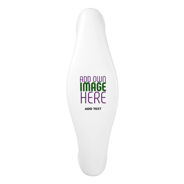  MODERN EDITABLE SIMPLE WHITE IMAGE TEXT TEMPLATE CERAMIC CABINET PULL (Front)