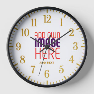 MODERN EDITABLE SIMPLE WHITE IMAGE TEXT TEMPLATE CLOCK