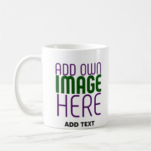 MODERN EDITABLE SIMPLE WHITE IMAGE TEXT TEMPLATE COFFEE MUG