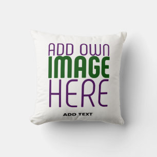 MODERN EDITABLE SIMPLE WHITE IMAGE TEXT TEMPLATE CUSHION