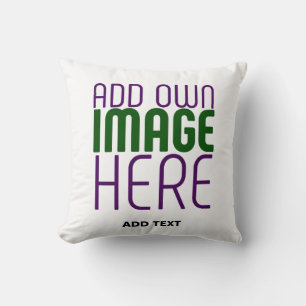 MODERN EDITABLE SIMPLE WHITE IMAGE TEXT TEMPLATE CUSHION