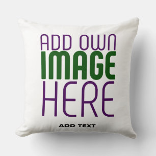 MODERN EDITABLE SIMPLE WHITE IMAGE TEXT TEMPLATE CUSHION