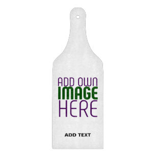 MODERN EDITABLE SIMPLE WHITE IMAGE TEXT TEMPLATE CUTTING BOARD