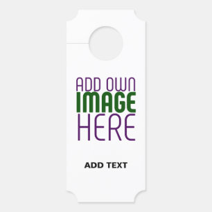  MODERN EDITABLE SIMPLE WHITE IMAGE TEXT TEMPLATE DOOR HANGER