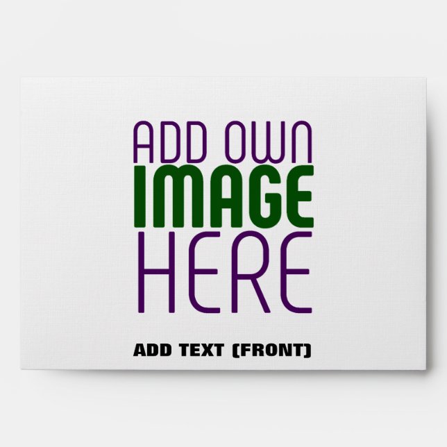 MODERN EDITABLE SIMPLE WHITE IMAGE TEXT TEMPLATE ENVELOPE (Front)