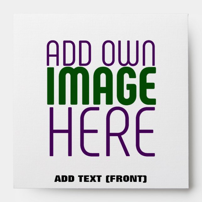 MODERN EDITABLE SIMPLE WHITE IMAGE TEXT TEMPLATE ENVELOPE (Front)