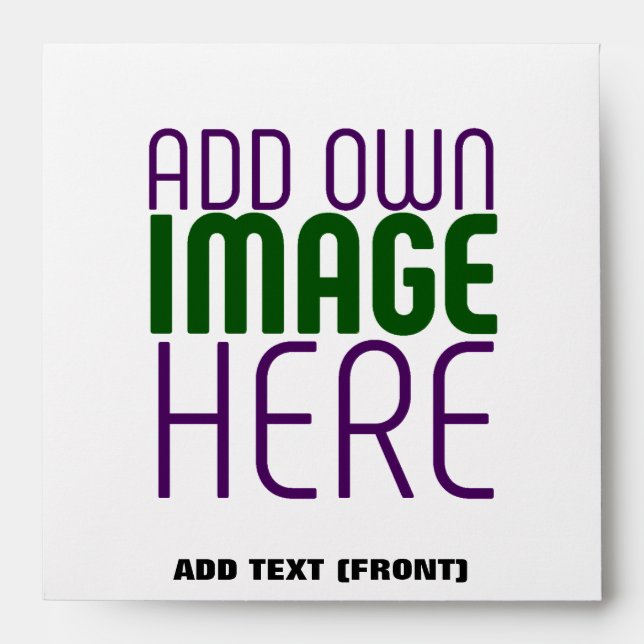 MODERN EDITABLE SIMPLE WHITE IMAGE TEXT TEMPLATE ENVELOPE (Front)