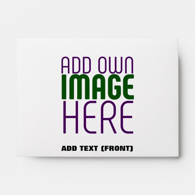 MODERN EDITABLE SIMPLE WHITE IMAGE TEXT TEMPLATE ENVELOPE (Front)