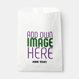 MODERN EDITABLE SIMPLE WHITE IMAGE TEXT TEMPLATE FAVOUR BAGS