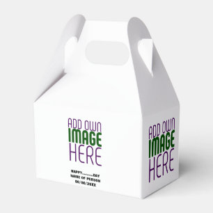 MODERN EDITABLE SIMPLE WHITE IMAGE TEXT TEMPLATE FAVOUR BOX