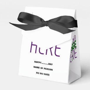MODERN EDITABLE SIMPLE WHITE IMAGE TEXT TEMPLATE FAVOUR BOX