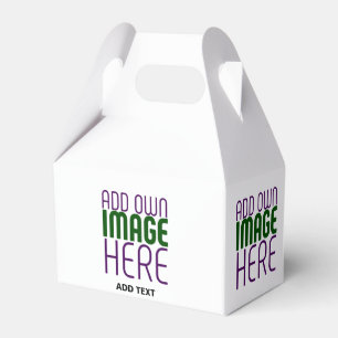 MODERN EDITABLE SIMPLE WHITE IMAGE TEXT TEMPLATE FAVOUR BOX