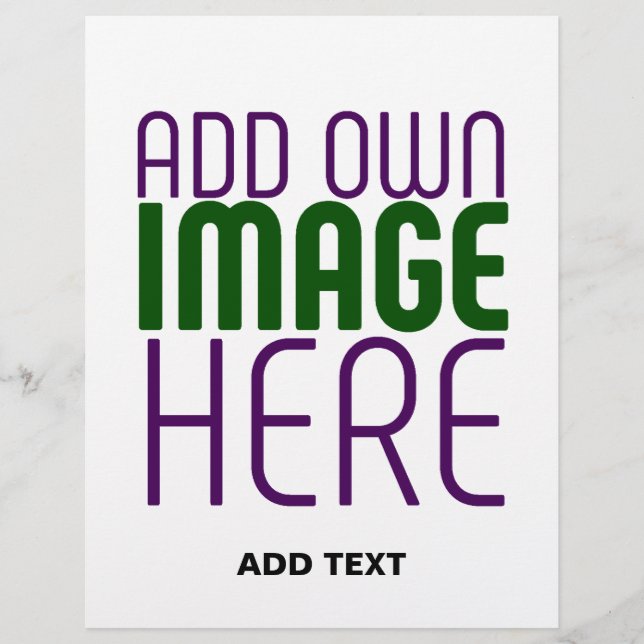 MODERN EDITABLE SIMPLE WHITE IMAGE TEXT TEMPLATE FLYER (Front)