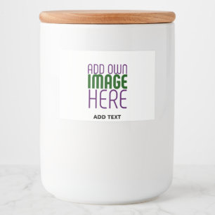 MODERN EDITABLE SIMPLE WHITE IMAGE TEXT TEMPLATE FOOD LABEL