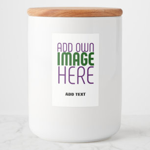 MODERN EDITABLE SIMPLE WHITE IMAGE TEXT TEMPLATE FOOD LABEL