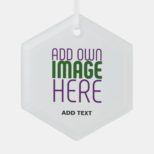  MODERN EDITABLE SIMPLE WHITE IMAGE TEXT TEMPLATE GLASS TREE DECORATION (Front)