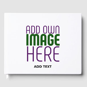 MODERN EDITABLE SIMPLE WHITE IMAGE TEXT TEMPLATE GUEST BOOK