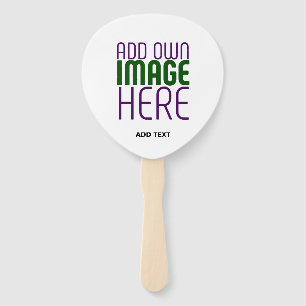 MODERN EDITABLE SIMPLE WHITE IMAGE TEXT TEMPLATE HAND FAN