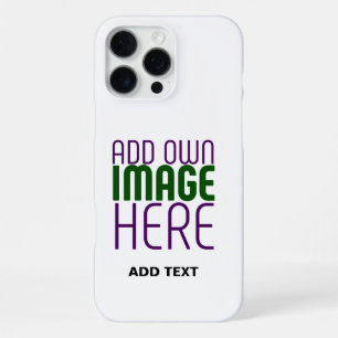 MODERN EDITABLE SIMPLE WHITE IMAGE TEXT TEMPLATE iPhone 16 PRO MAX CASE