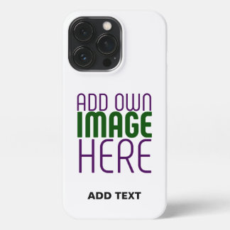 MODERN EDITABLE SIMPLE WHITE IMAGE TEXT TEMPLATE iPhone 13 PRO CASE