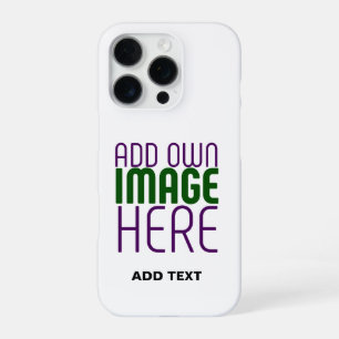 MODERN EDITABLE SIMPLE WHITE IMAGE TEXT TEMPLATE iPhone 16 PRO CASE
