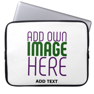 MODERN EDITABLE SIMPLE WHITE IMAGE TEXT TEMPLATE LAPTOP SLEEVE