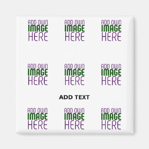MODERN EDITABLE SIMPLE WHITE IMAGE TEXT TEMPLATE MAGNET