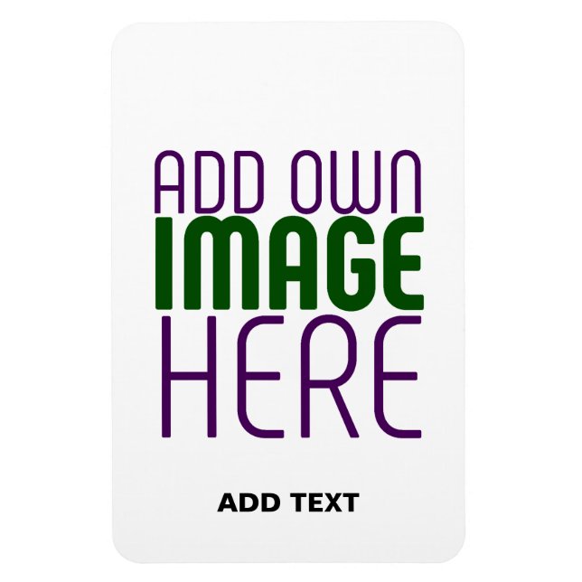 MODERN EDITABLE SIMPLE WHITE IMAGE TEXT TEMPLATE MAGNET (Vertical)