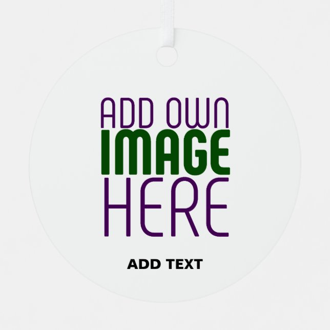  MODERN EDITABLE SIMPLE WHITE IMAGE TEXT TEMPLATE METAL TREE DECORATION (Front)