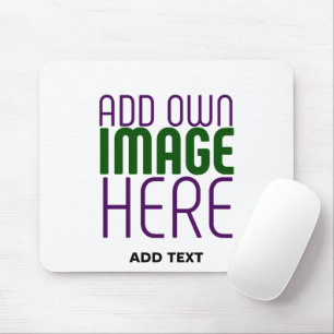 MODERN EDITABLE SIMPLE WHITE IMAGE TEXT TEMPLATE MOUSE MAT