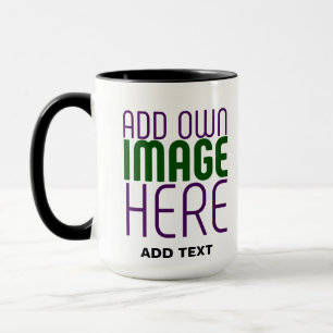 MODERN EDITABLE SIMPLE WHITE IMAGE TEXT TEMPLATE MUG