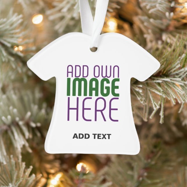  MODERN EDITABLE SIMPLE WHITE IMAGE TEXT TEMPLATE ORNAMENT (Tree)
