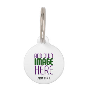 MODERN EDITABLE SIMPLE WHITE IMAGE TEXT TEMPLATE PET TAG