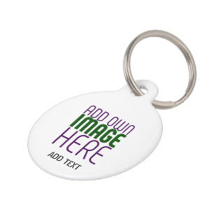 MODERN EDITABLE SIMPLE WHITE IMAGE TEXT TEMPLATE PET TAG