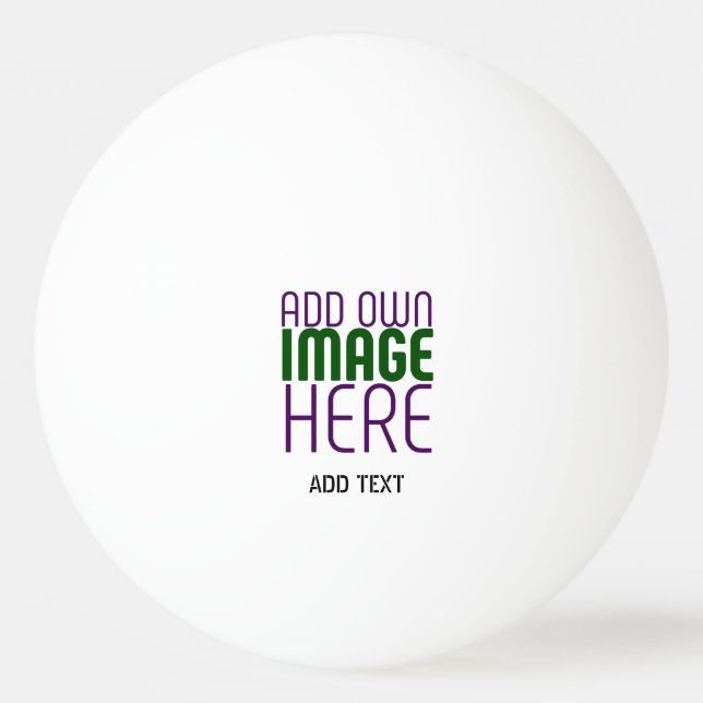 MODERN EDITABLE SIMPLE WHITE IMAGE TEXT TEMPLATE PING PONG BALL (Front)
