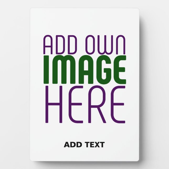 MODERN EDITABLE SIMPLE WHITE IMAGE TEXT TEMPLATE PLAQUE (Front)