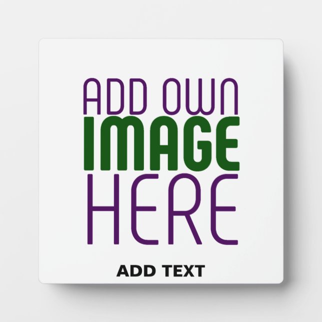  MODERN EDITABLE SIMPLE WHITE IMAGE TEXT TEMPLATE PLAQUE (Front)