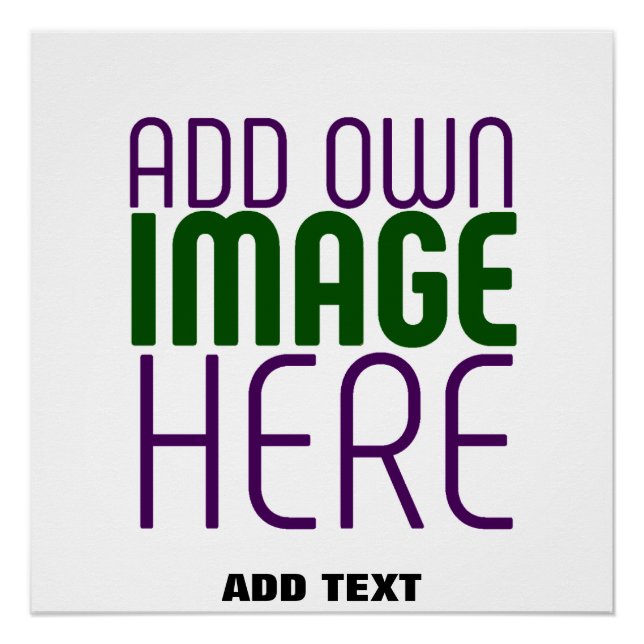 MODERN EDITABLE SIMPLE WHITE IMAGE TEXT TEMPLATE POSTER (Front)