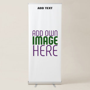 MODERN EDITABLE SIMPLE WHITE IMAGE TEXT TEMPLATE RETRACTABLE BANNER
