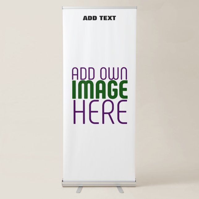 MODERN EDITABLE SIMPLE WHITE IMAGE TEXT TEMPLATE RETRACTABLE BANNER (Front)