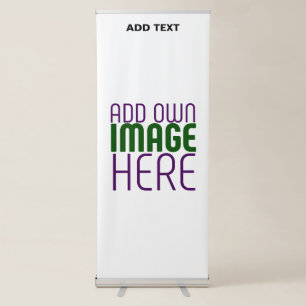 MODERN EDITABLE SIMPLE WHITE IMAGE TEXT TEMPLATE RETRACTABLE BANNER
