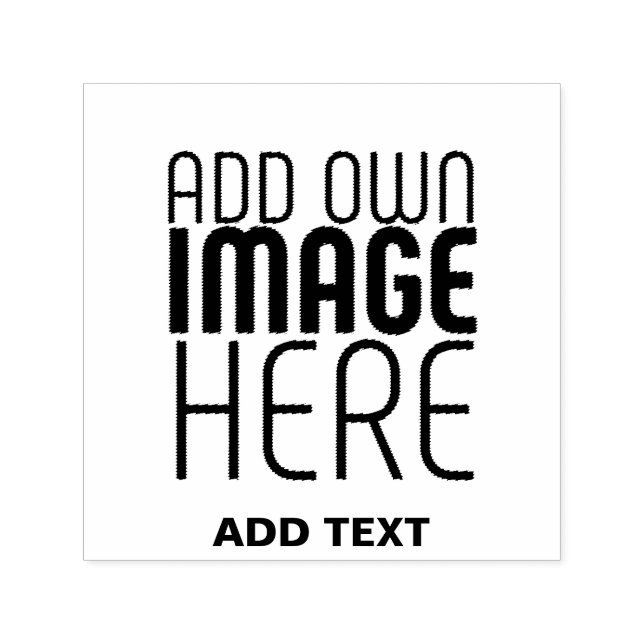 MODERN EDITABLE SIMPLE WHITE IMAGE TEXT TEMPLATE SELF-INKING STAMP (Design)